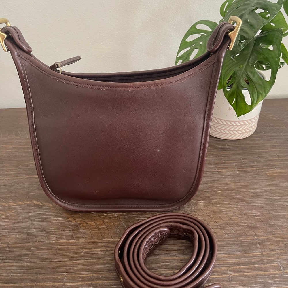 (Sold) vintage coach janice legacy leather bag 9950 - mahogany